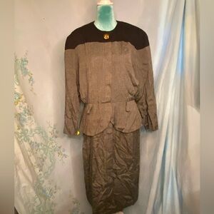 Katie: vintage 80s peplum midi dress